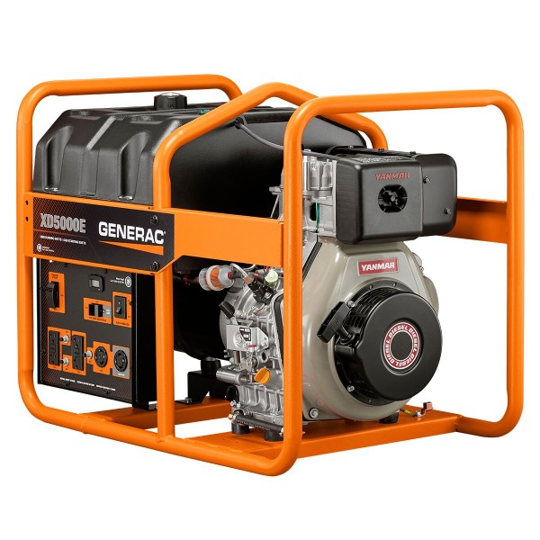 Generac XD5000E- 5000 Watt Electric Start Portable Diesel Generator (CARB)