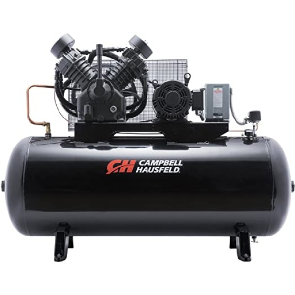 Campbell Hausfeld Two-Stage Air Compressor - 10 HP, 34.1 CFM 175 PSI, 208-230/460 Volt Three Phase